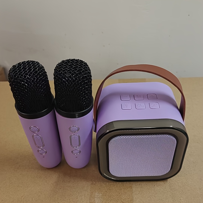 renkli led ışıkları olan taşınabilir kablosuz karaoke mikrofon ve hoparlör sistemi - usb şarj edilebilir, partiler ve doğum günleri için ideal, karaoke mikrofonu|canlı led ışıkları|usb şarj edilebilir hoparlör, karaoke ekipmanı