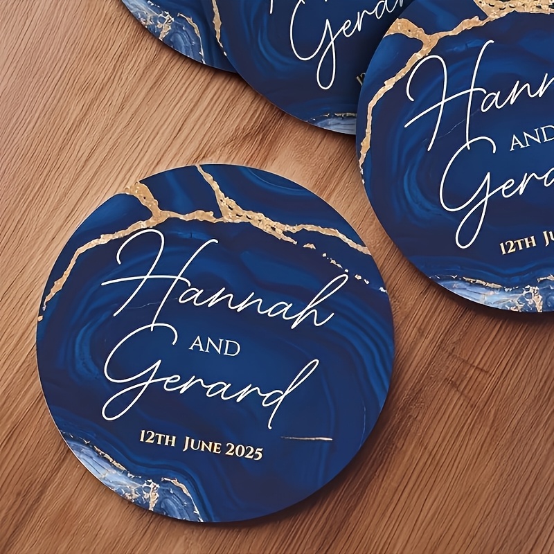 Personalized Round Photo Coasters for Weddings & Parties