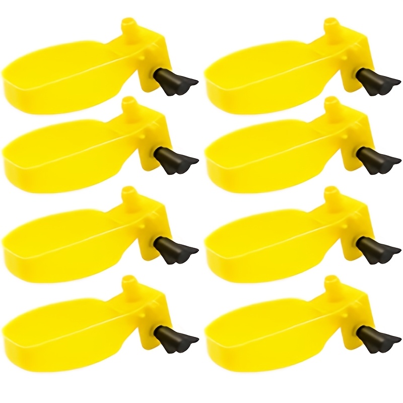 8 pack bird quail water bowls automatic bird drinking system with red and black feeders durable plastic poultry   suitable for homes   and ranches poultry drinking system