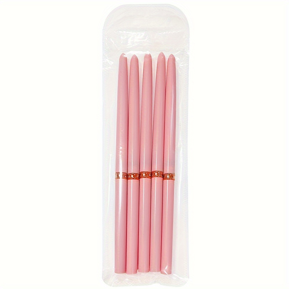 TEMU 5pcs Nail Art Liner Brushes Set, Fine Detailing Nail Art Pens, Tip Drawing Pens For Manicure Design, Unscented, With 7/9/11/15/20mm For Nail Art At Home