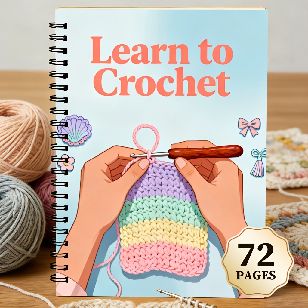 TEMU Learning Basic Knitting Techniques And Projects, 72-page Knitting Crochet Journal, Designed For Organizing Knitting And Crochet Projects,