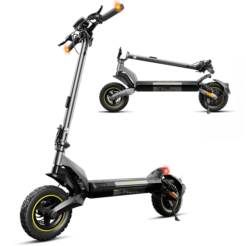 Image of Road--scooter, 70 Km Range, 10-inch Off-road Pneumatic Tires With Dual Suspension System, 48v/12.5 Ah Battery, 500w Motor, App , Foldable E-scooter