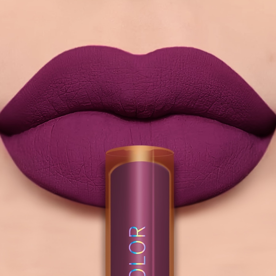 Lip Gloss, Color, Purple, , Not Sticky, Matte, Lasting Makeup, Waterproof, Liquid Lip Glaze