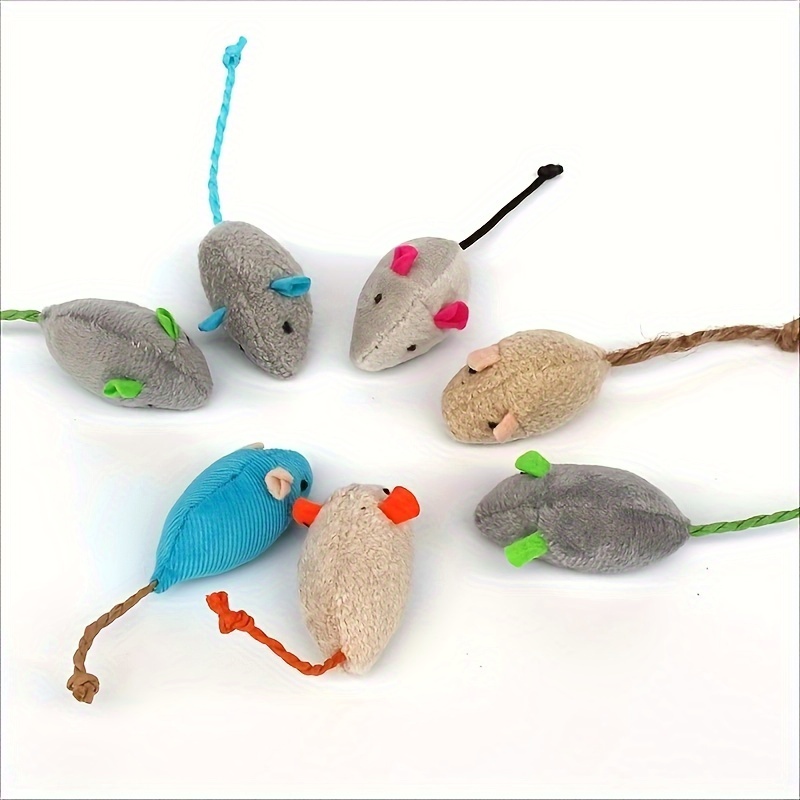 random 3 7 10pcs cat toys mice kitten toys self entertainment interactive toys realistic vanilla mouse interactive cat toys without battery Product details 8