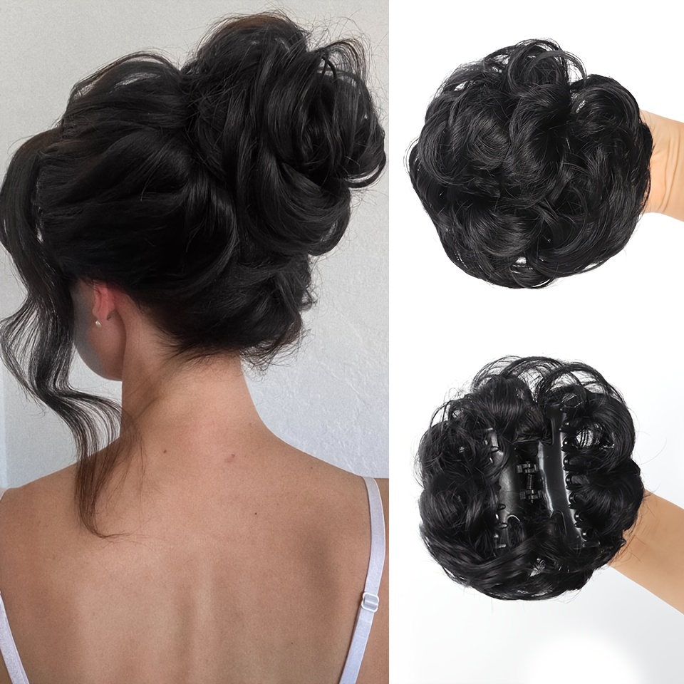 

- Hairpiece - Curly Synthetic Ponytail For Women, Tousled Updo