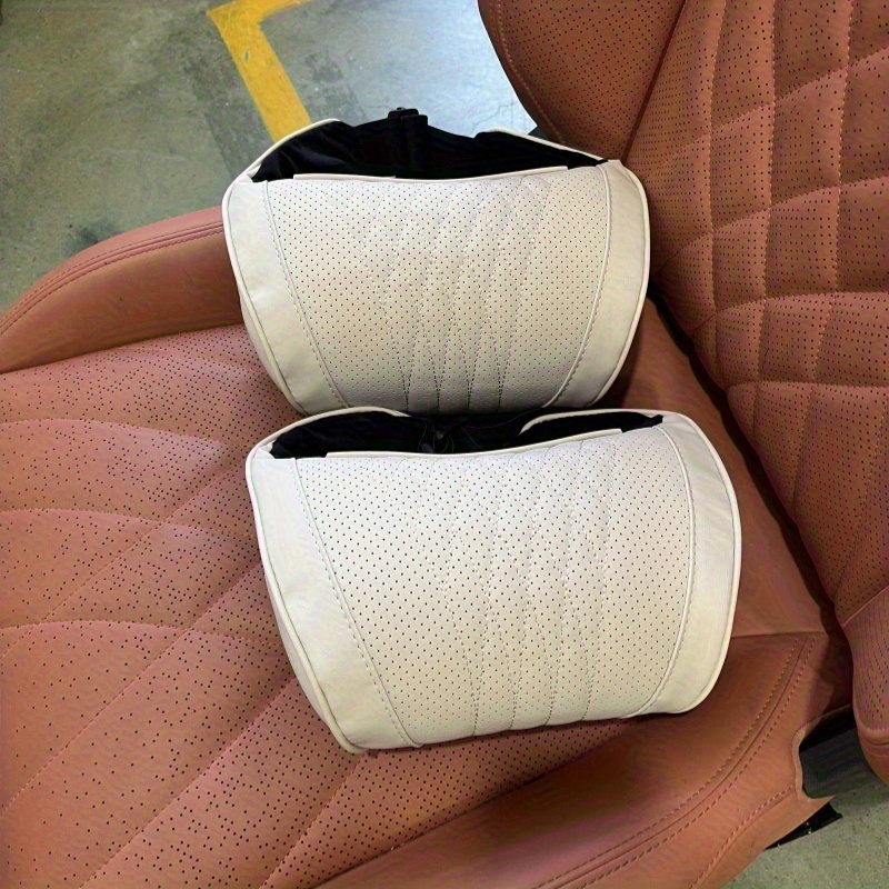 TEMU 2pcs Coussin de Tête de Voiture de Luxe en Mousse à de , Coussin de Nuque, Housse de Siège Douce et Confortable, Ergonomique, Housse de Coussin