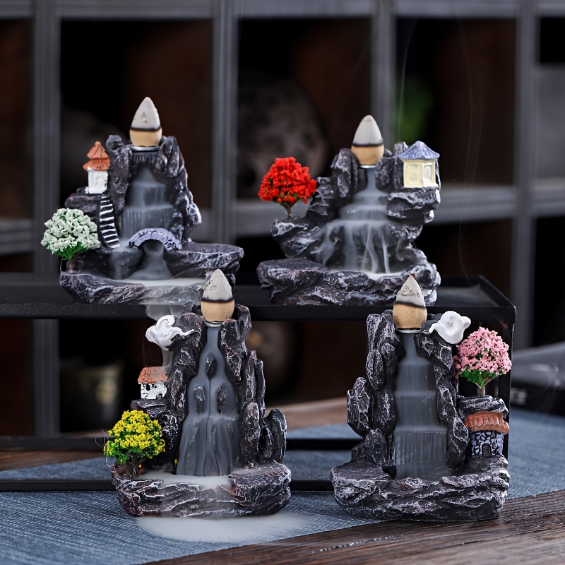 resin chinese waterfall backflow incense holder unscented - Temu