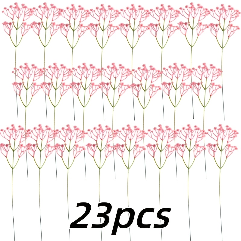 TEMU 23pcs Artificial Pink 's Breath, Suitable For Wedding Bouquets, Banquet Table Centerpieces, Hotel Decor, Party Decorations, And Home/office