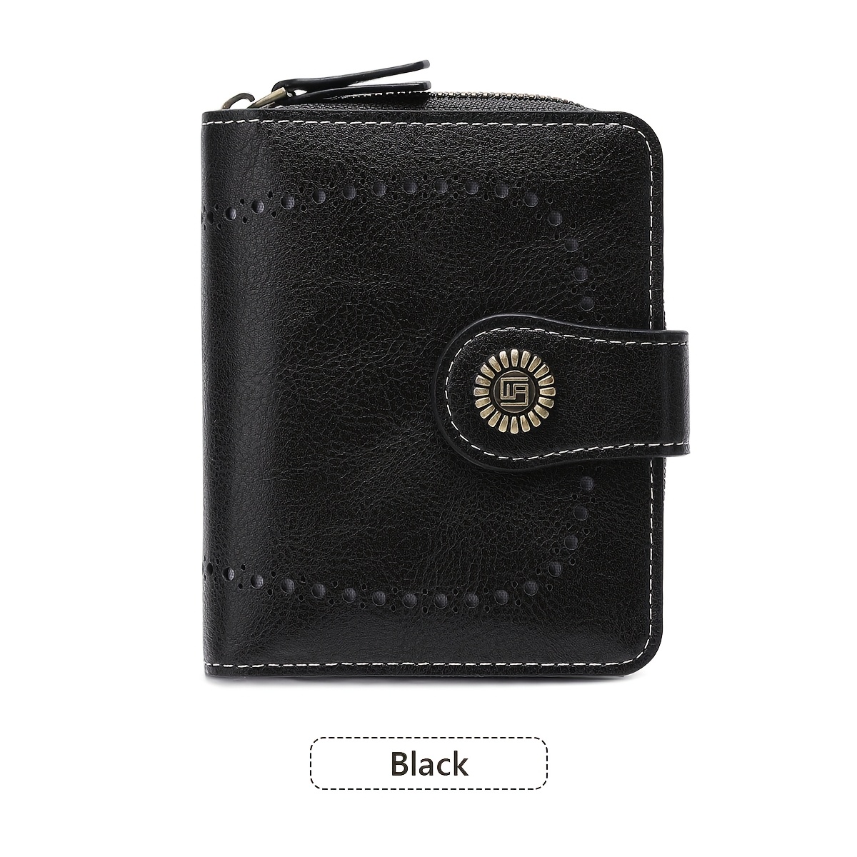 Image of Hot New Hollow-out Women's Purse Multi-card Zipper Fashion Wallet Europe And The United States Retro Purse Multi-functional Short Purse