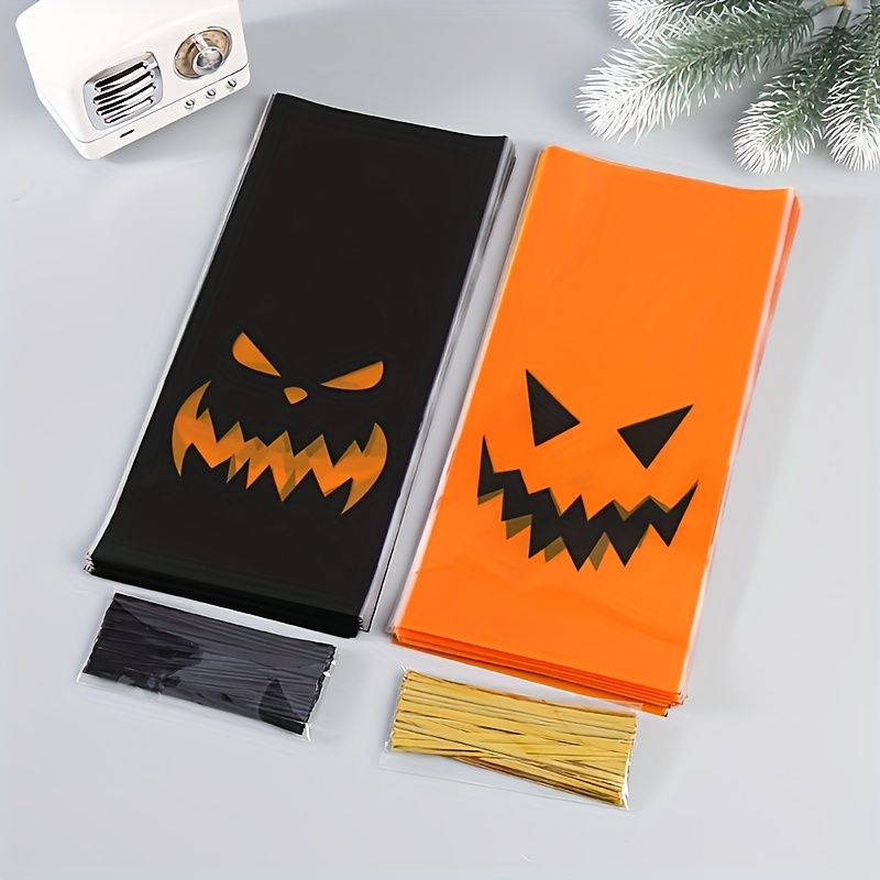 

50pcs -sealing Halloween - Disposable Plastic Pouches For & Cookies, Favors &