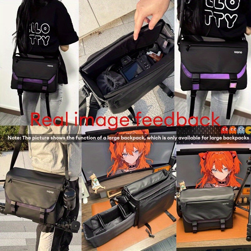 borsa per fotocamera   borsa a tracolla da viaggio per fotocamera custodia a tracolla per fotocamera dslr/slr/fotocamera senza specchio con divisori rimovibili Dettagli dell'articolo 4