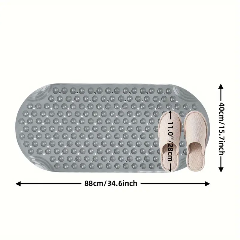 premium pvc non slip bathtub mat with massage design washable 15 7 x 34 6 suction cups for secure placement christmas halloween gift decoration Product details 4