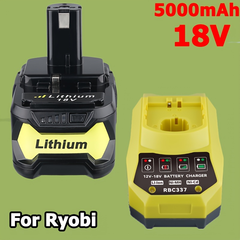 TEMU [upgrade] 18v 5.0ah Replacement Battery For Ryobi One+ Plus 18v Battery High Capacity 18v Lithium-ion Battery P104 P105 P106 P108 P107 P109 For