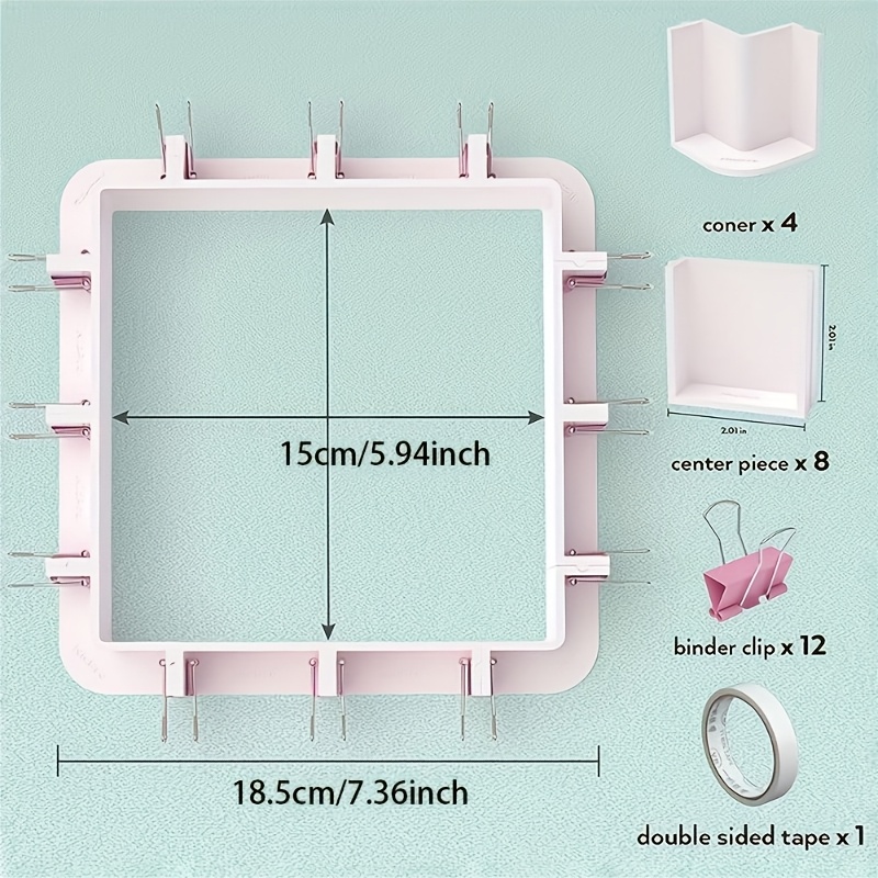TEMU 1 Set Adjustable Mold Housing Frame, Reusable Clay Mold Frame For Mold Making, Resin Molds Kit, Soap Molds, With Binder Clips, Jewelry Making