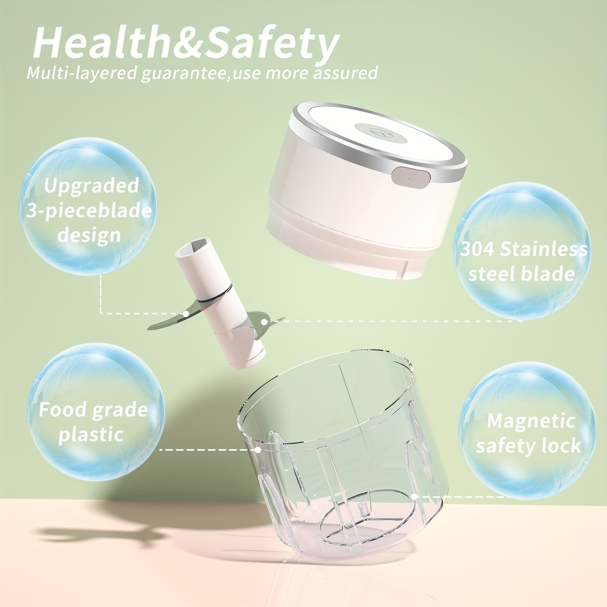 8 45oz automatic electric garlic masher meat grinder multifunctional kitchen food processor with rechargeable battery portable for meat grinding stuffing and   preparation modern kitchen gadget durable plastic body garlic press Product details 8