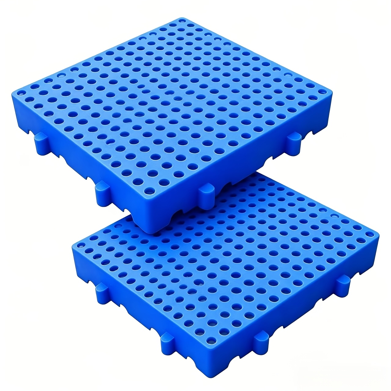 TEMU 2 Pack Of Heavy-duty Plastic Moisture-proof Mats- Interlocking Grid Design, Lightweight And Stackable Storage Compartments, Suitable For ,