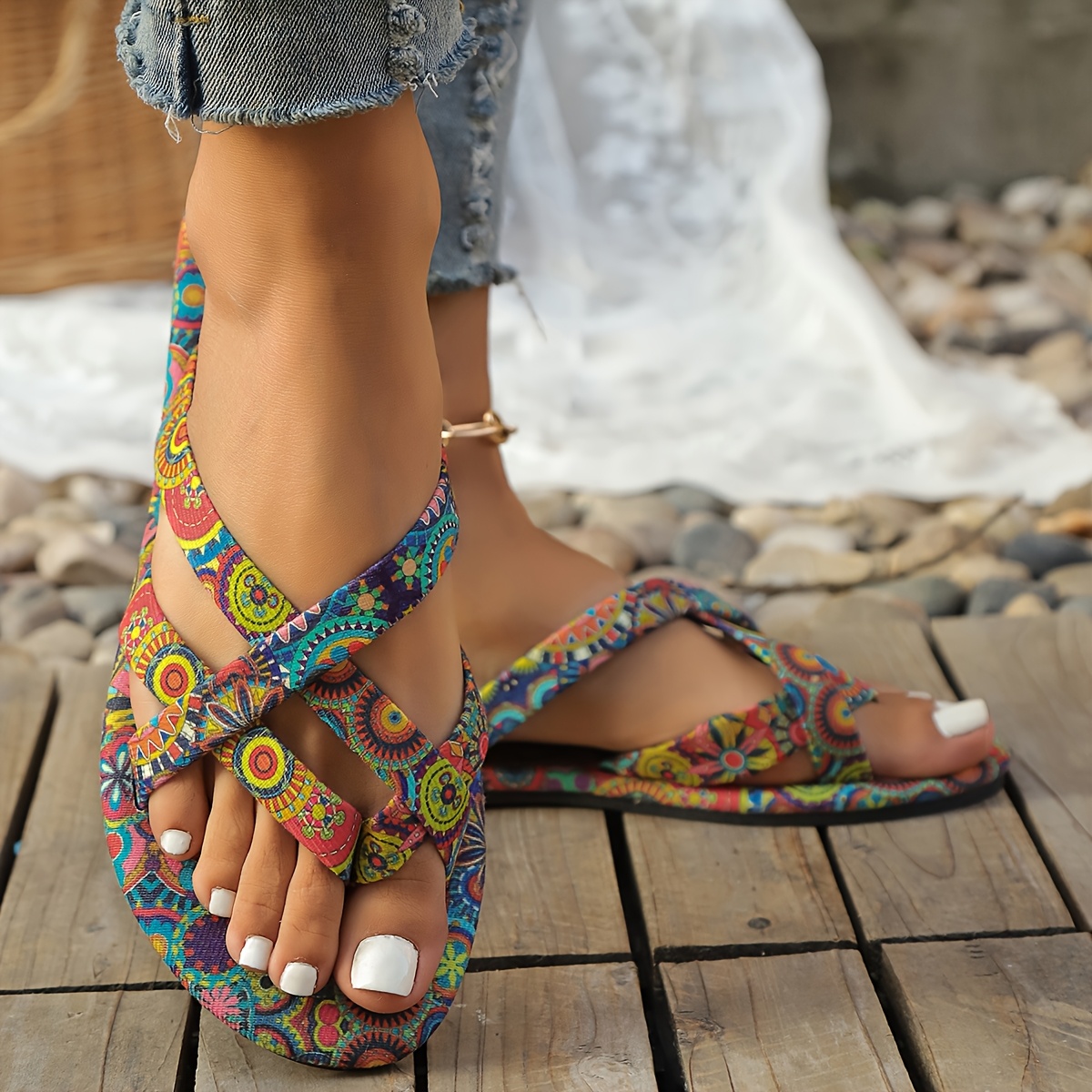 【TAGTRAUME】VIOLET MULTI ETHNIC STRAP FLAT SANDALS Amazon.com | TOMS Womens Kira Braided Flat Athletic Sandals