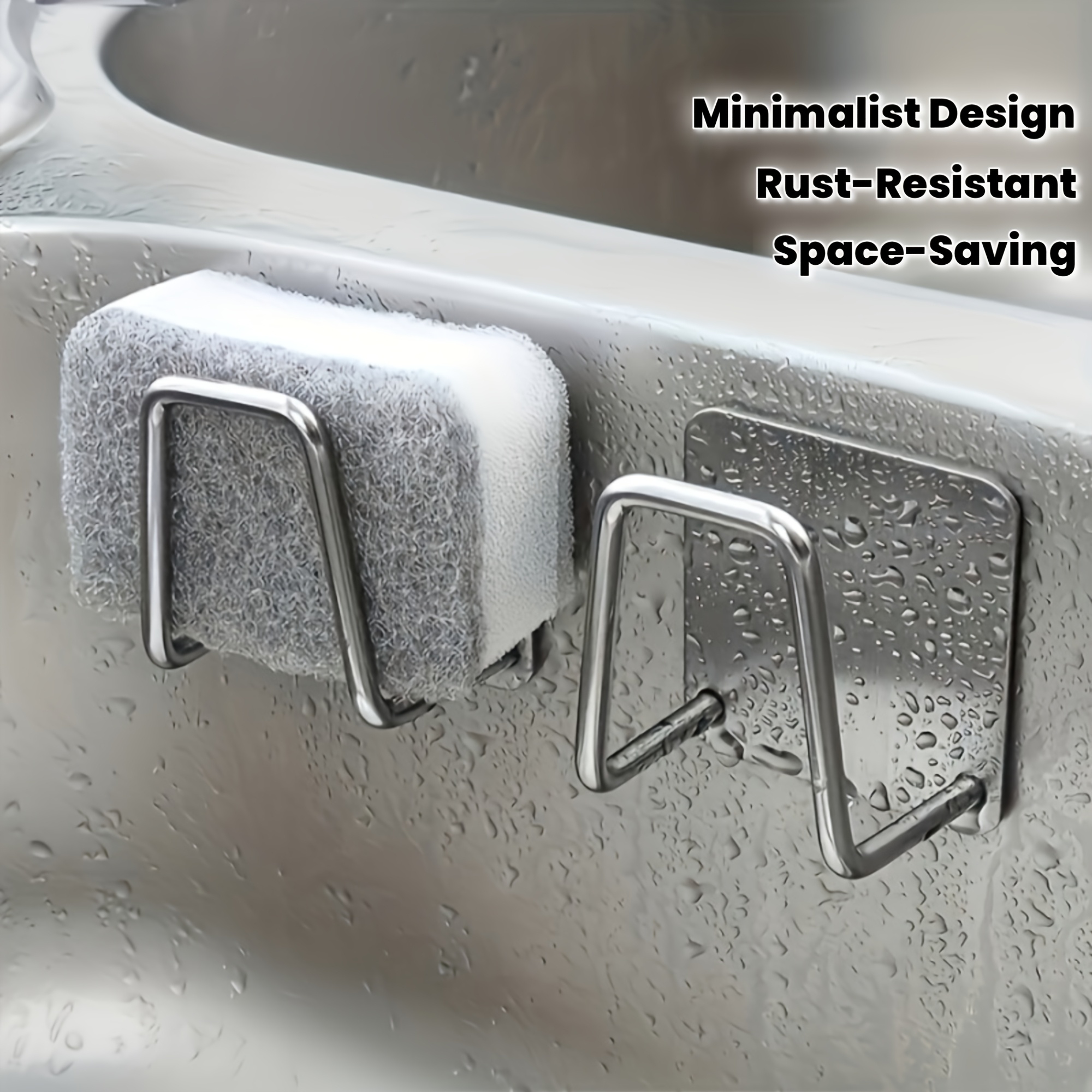 adjustable sink sponge holder for two pieces space saving kitchen storage rack drying rack for kitchen items