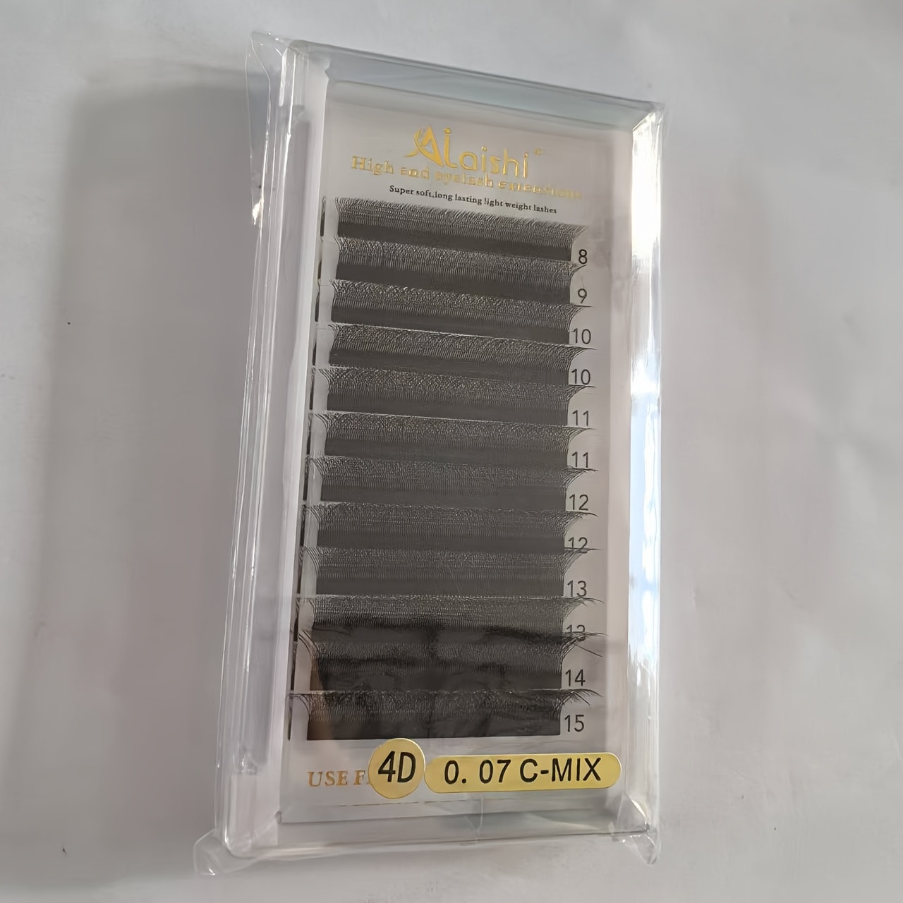 Ailaishi 4d Pre-made Fan Clover Lashes, Effortless Blooming Handcrafted Volume Cashmere Wispy Lash Extensions In Of 8-15mm C/d