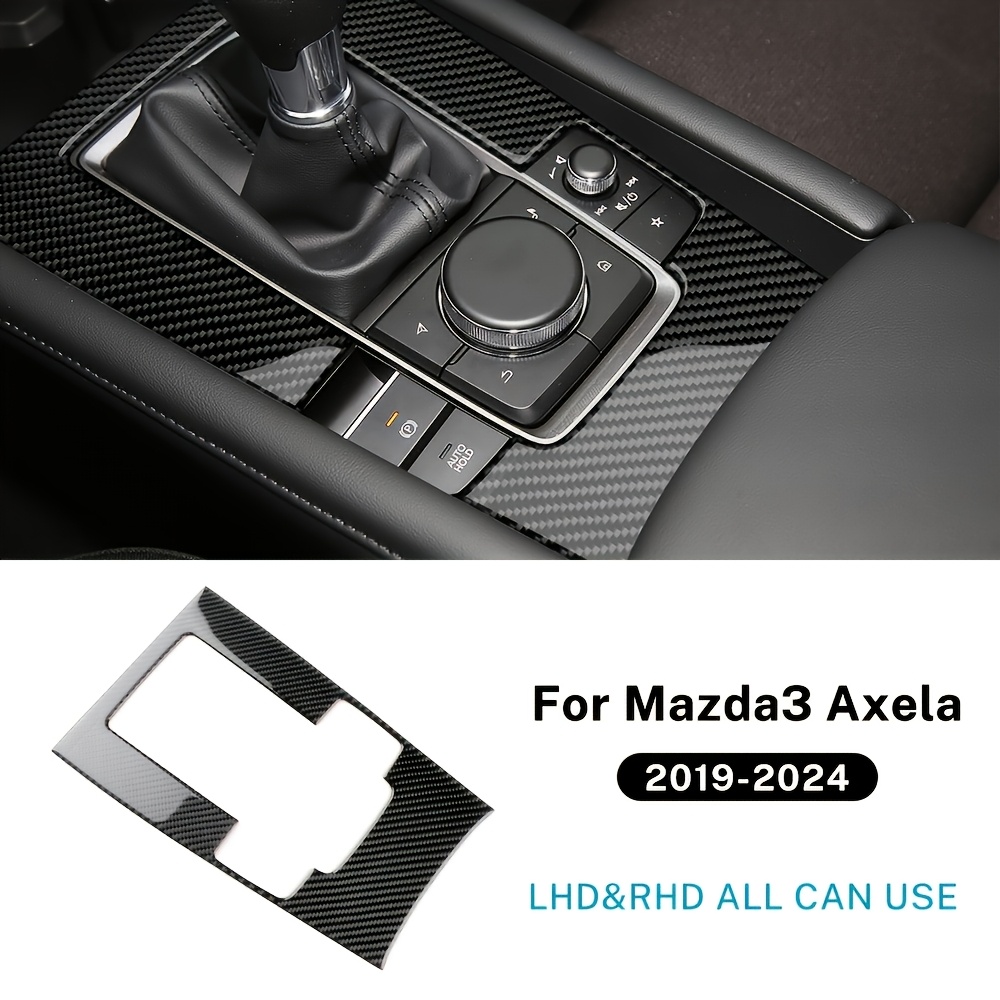 Is Suitable For 3 2019-2025 Manual Transmission Gear Panel Frame, Carbon Fiber Material, Scratch Resistant Car Gear Panel Protection, Interior Additions, Black