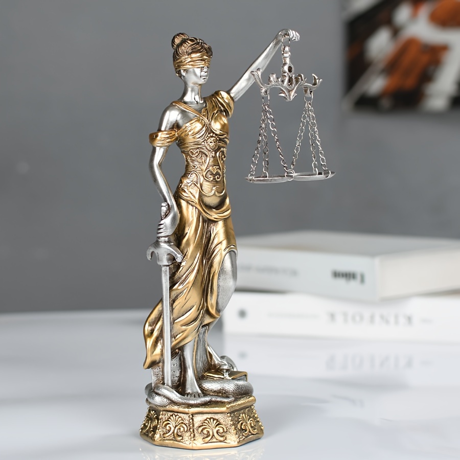 

Lady Justice Statue - Elegant Resin Sculpture, Decorative Figurine With Scales For Law, Justice & Fairness, Ideal For Home, Office, Study - Versatile Indoor & Outdoor Decor, Perfect Christmas Gift