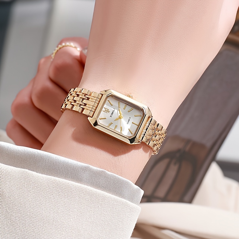 New Foreign Trade Women's Watch - Fashionable Simple Square Quartz Wristwatch for Female Students