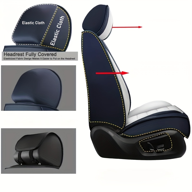 5 Seat Covers - Waterproof Seat Covers - Car Cushion for Toyota Tacoma | Land Cruiser| Avalon | Camry | Corolla | RAV4/ Yaris | Prius C | Venza | Crown | - Image 3