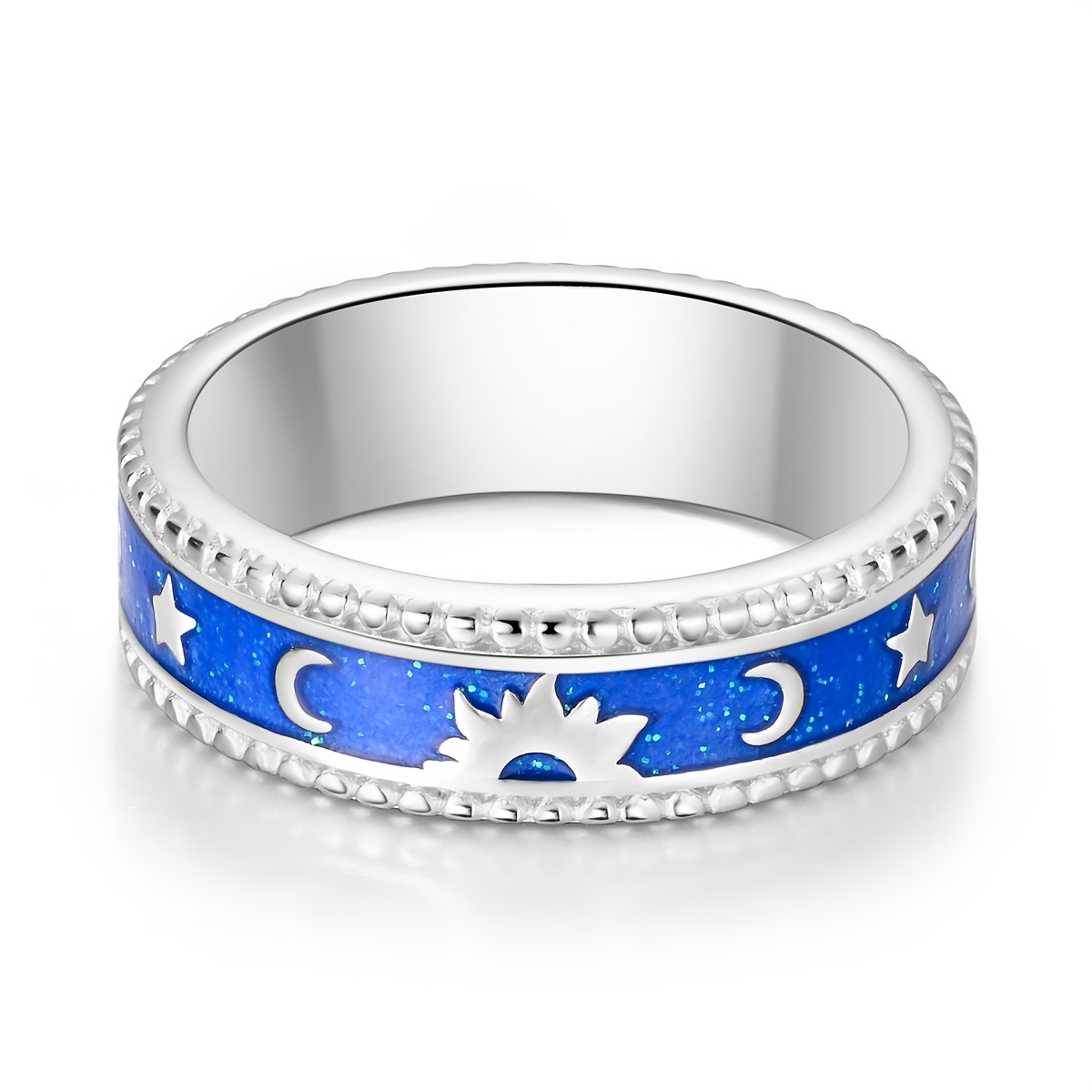 Women's Elegant Luminous Stars and Moon Ring
