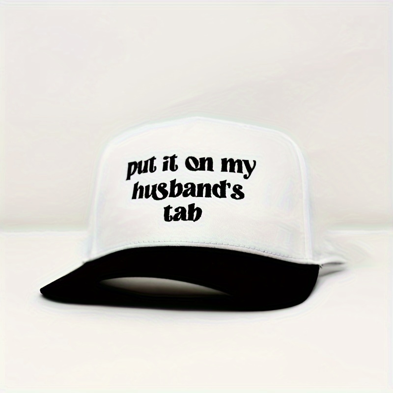 

Put It On My Husband's Tab-vintage Canvas Snapback Hats Men Women Adjustable Trucker Cap