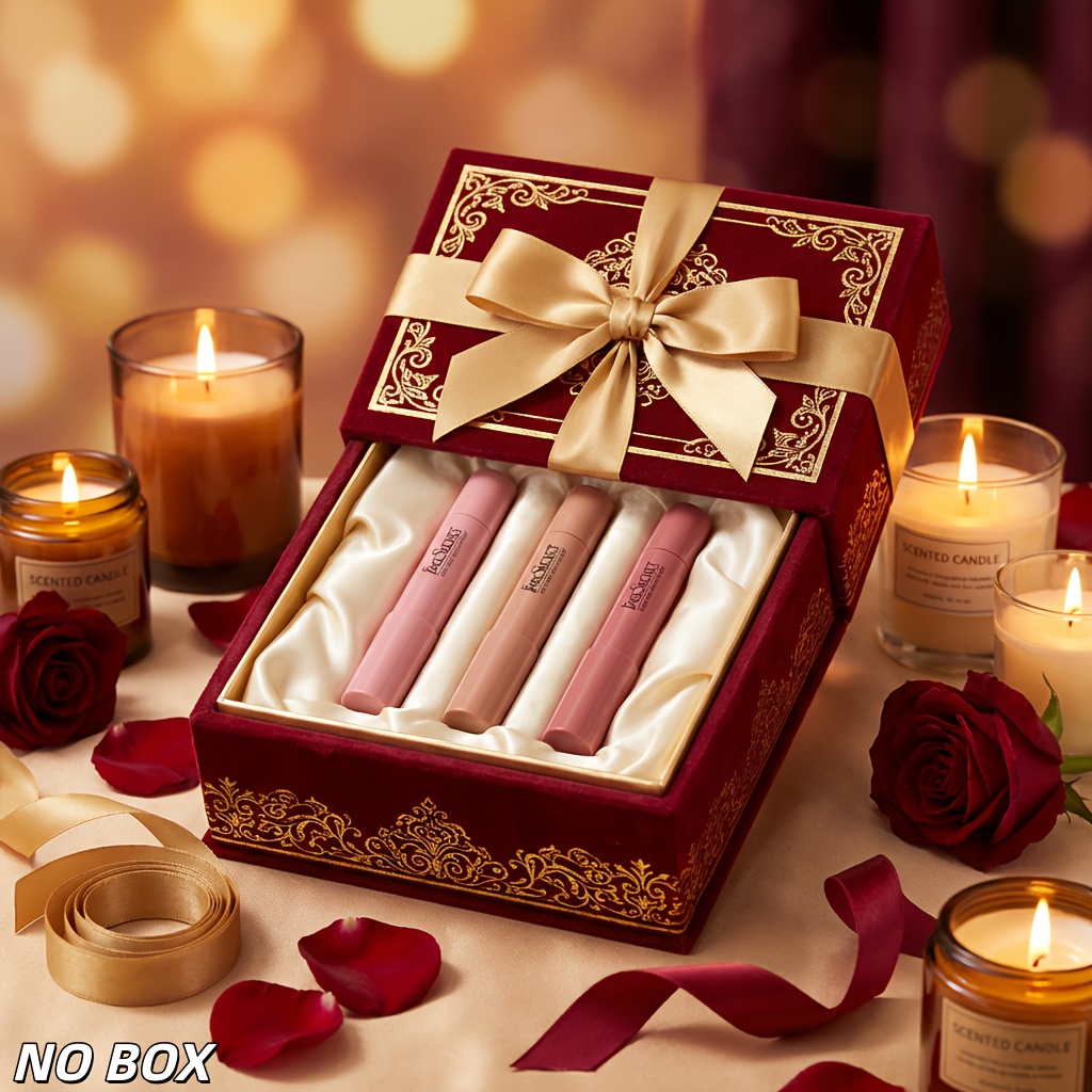 3pcs wax based crayon lipstick set waterproof long lasting matte lip color with rich nude shades suitable for   tones blurs lip lines new year valentine day gift details 3