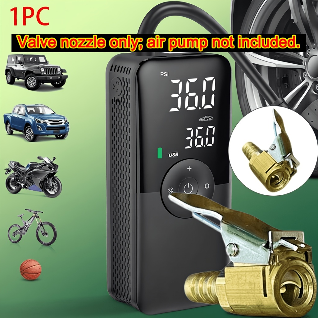 TEMU 1 Quick-inflate Tire Valve - Durable Metal Construction, , Suitable For Car Tires, Motorcycle Tires, Bicycle Tires, And Sporting Equipment;