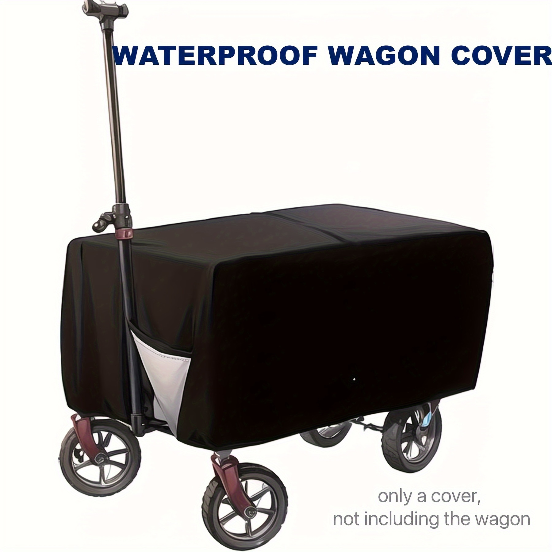 

Waterproof Wagon Cover - Rectangle Drawstring Closure, Pvc Bracket, Oxford Cloth, Water-resistant Rainproof Dustproof Outdoor Camping Accessory For Folding Wagons, Suitable For Ages 14+