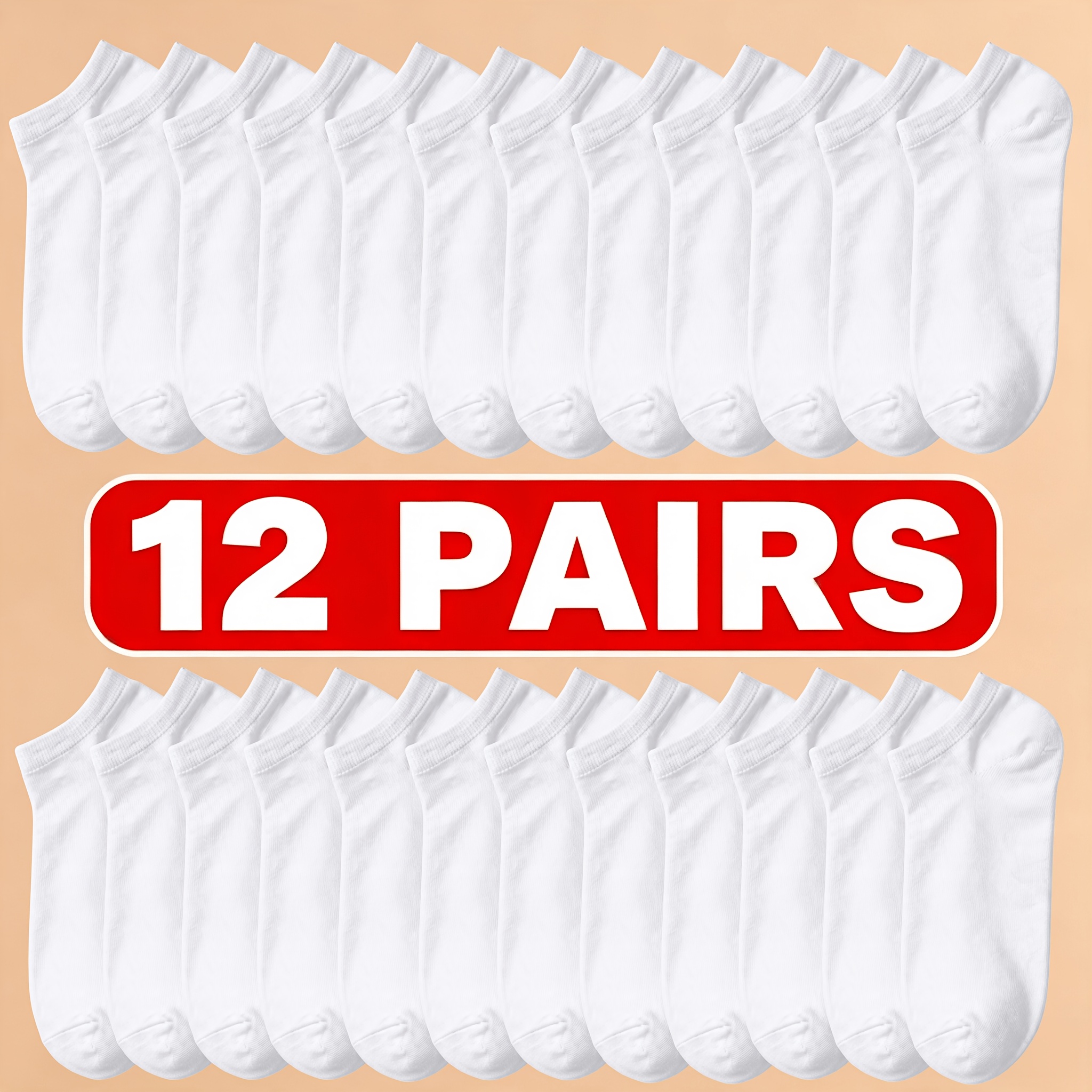 Image of 12 Pairs Unisex No Show Socks, Low Cut Breathable Lightweight Short Ankle Socks For , Soft Casual Socks For Sneakers & Daily Wear