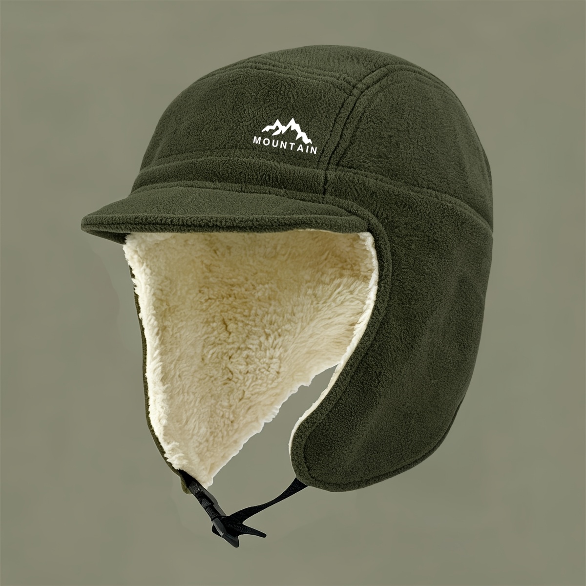 TEMU Men's Baseball Cap, Face-shaping Loose Fit, Warm And Thickened With Plush Lining, Autumn/winter Ear Protection Snapback Hat, Suitable For Home,