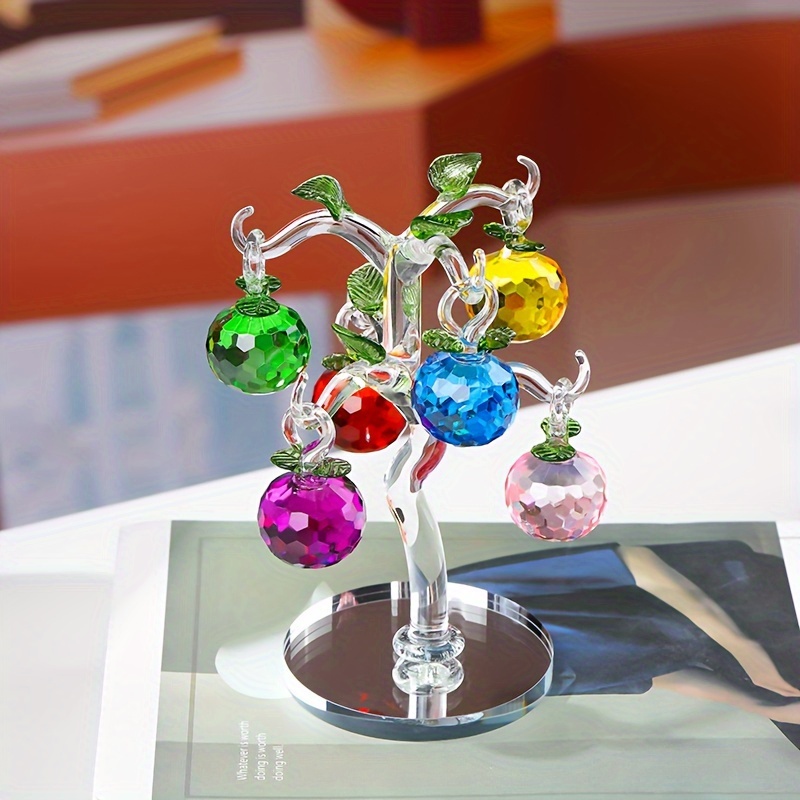 

1pc Elegant Crystal Fruit Tree Decor - Perfect For Home, Office & Holiday Celebrations - Ideal Gift For Birthdays, Valentine's, Thanksgiving & More