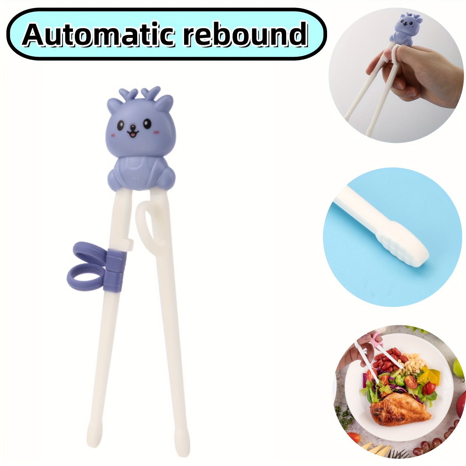 

1pc, Cartoon Animal Training Chopsticks, Non-slip, Heat Resistant, Moisture Proof, Plastic Learning Helper, Assorted Colors