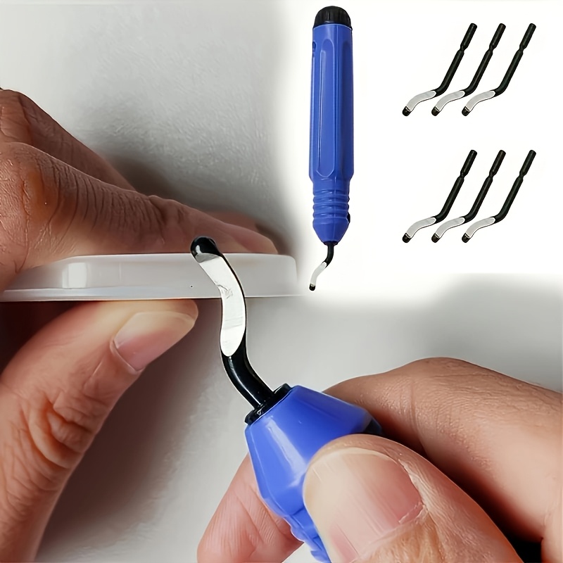 TEMU 4pcs / 7pcs Blue Pen Rotary Burr Removal Tool - Suitable For Metal, Resin, Pvc Pipes, Plastic, And 3d Printed Edges - Pipe And 3d Printed Burr