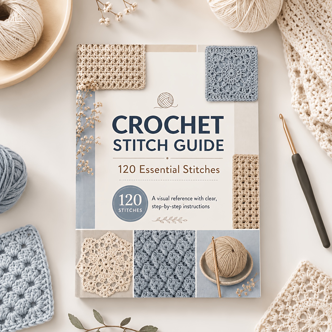 TEMU Carnet de Crochet Créatif – Journal de Fait Main A5 et Guide d'Inspiration pour les Points, Parfait pour les Amateurs de Tricot pour Enregistrer