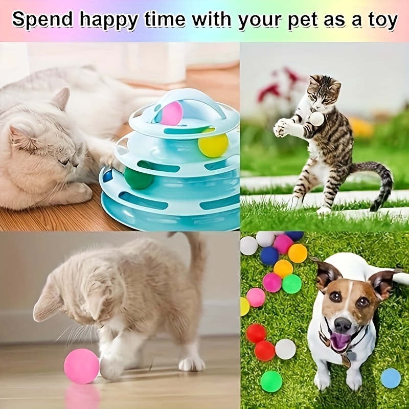 60 Pcs Colorful Ping Pong Balls 40mm - Plastic Table Tennis Balls For Games, Parties, DIY Crafts, Pet Toys