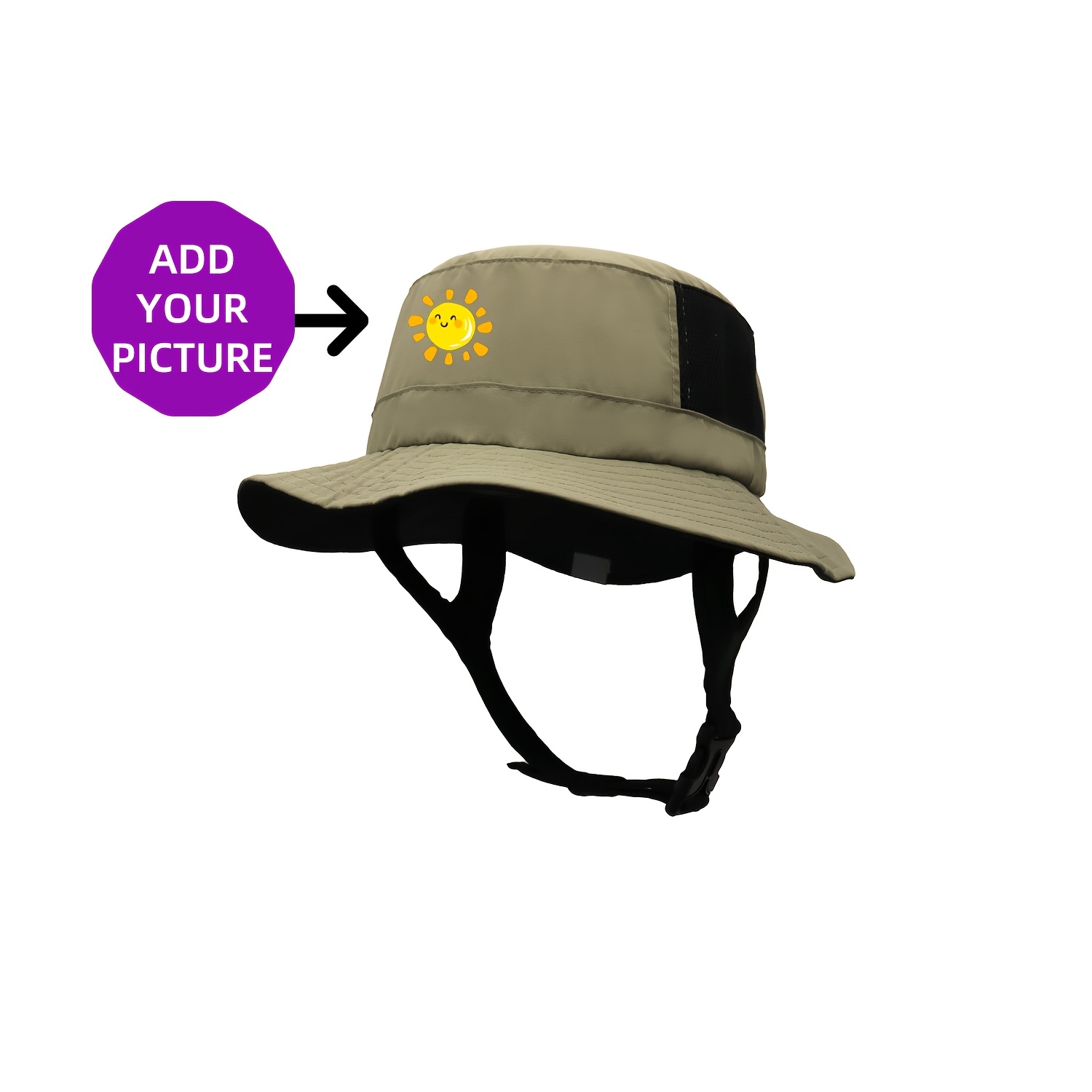 TEMU Sombrero de pescador de surf Outfly personalizado con texto - Secado rápido, , transpirable, unisex, adecuado para deportes acuáticos al ,