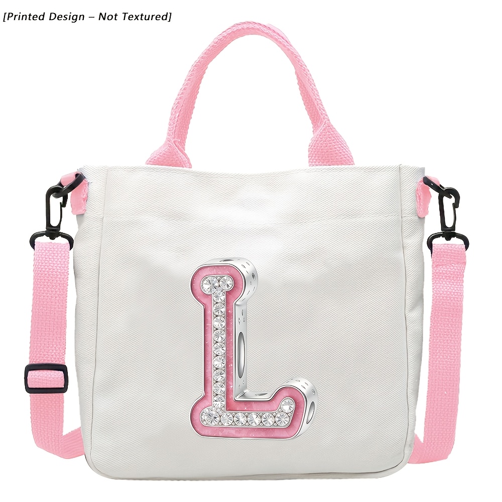 TEMU [Design Imprimé - Non Texturé] Sac Bandoulière Décontracté Tendance pour Femmes, Motif Imprimé Facile A-Z , Idéal pour et les Week-ends, Sac
