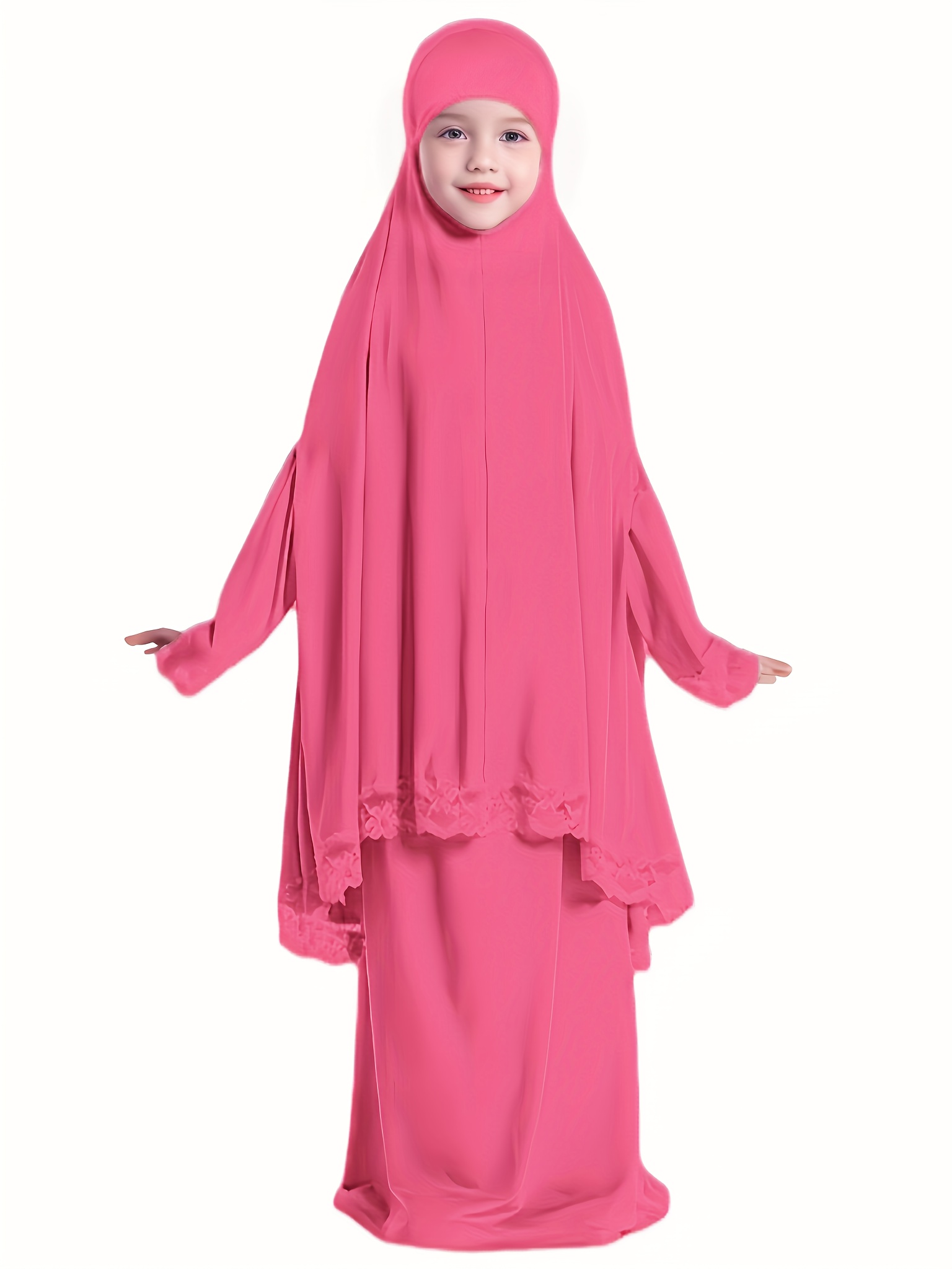 new middle eastern arabic girls' long sleeve robe with vintage embroidery  v-neck muslim little girl festival party evening dress | High-quality &  Affordable | Temu New Zealand