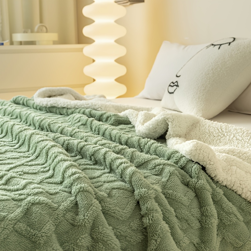 Double-layer Thickened Lamb Blanket, Full-size Cover Blanket, Large Or Small Size , Design, Very Soft And Comfortable, Winter Warming, Suitable For Sofa, Nap Rest, For Dad, Mom, Relatives Or