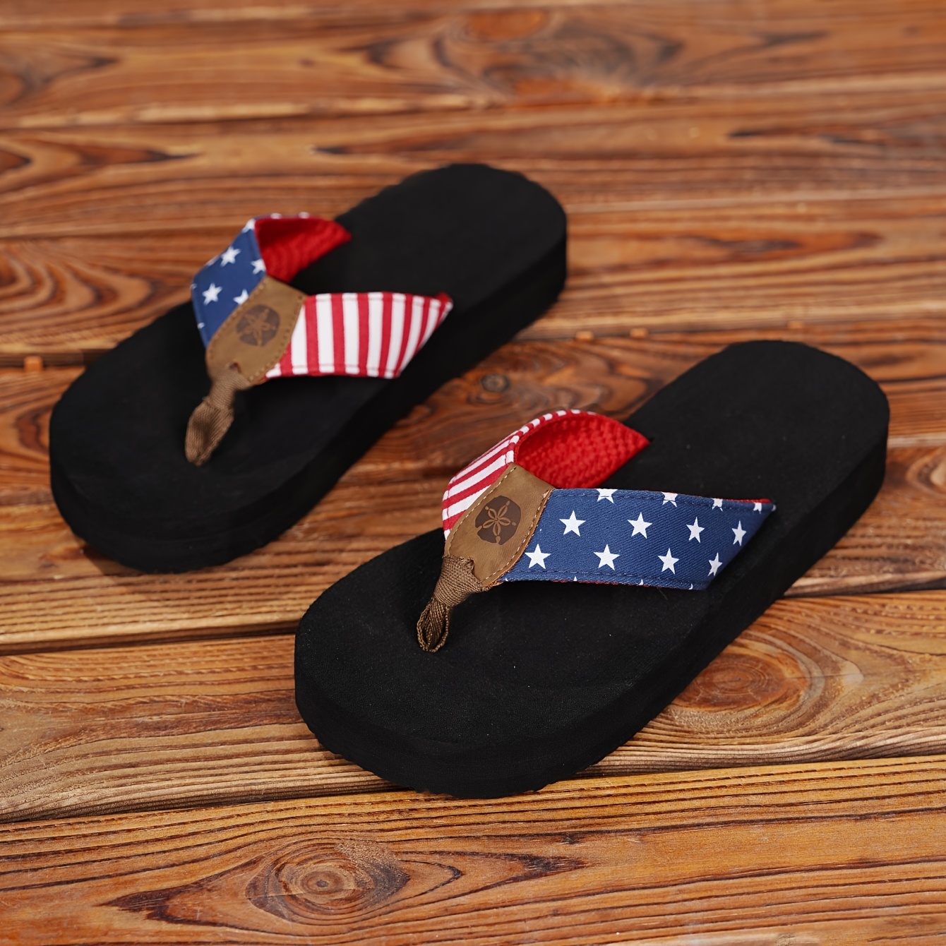 item picture fashionable and lightweight womens flip flops flat slippers five pointed star striped versatile casual slippers suitable for beach vacation and outdoor slippers women shoes