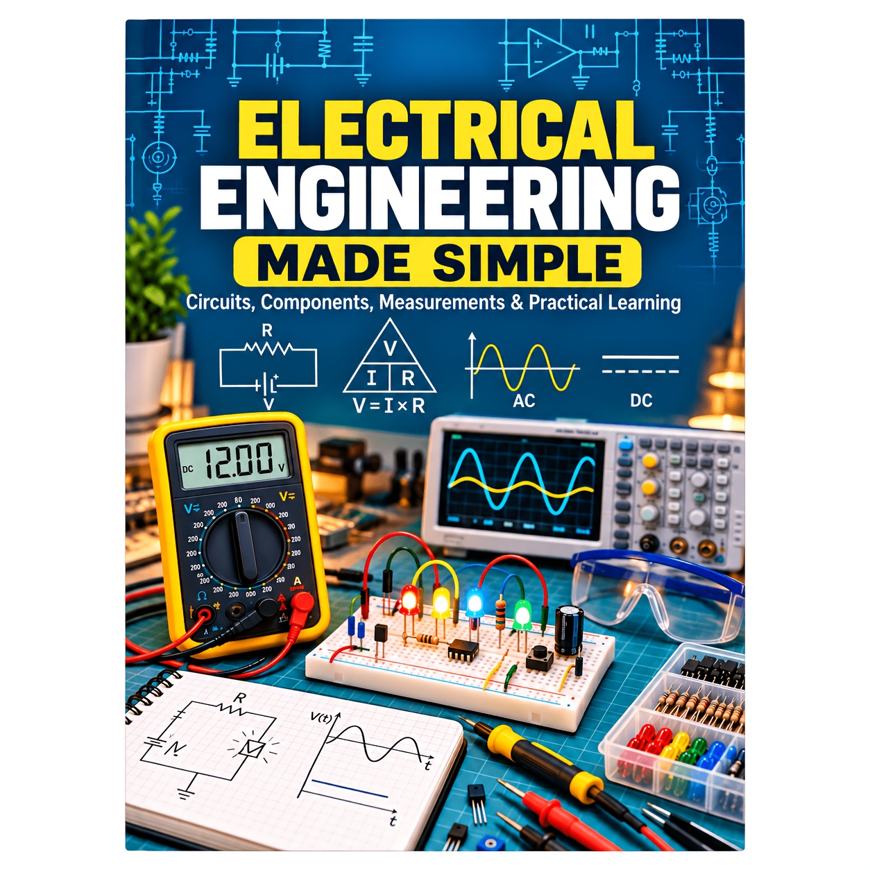 TEMU Electrical Engineering Made Easy: Beginner's Guide To Circuits, Voltage, Current, Ac/ , Electrical Components, Circuit Diagrams, Measurements,