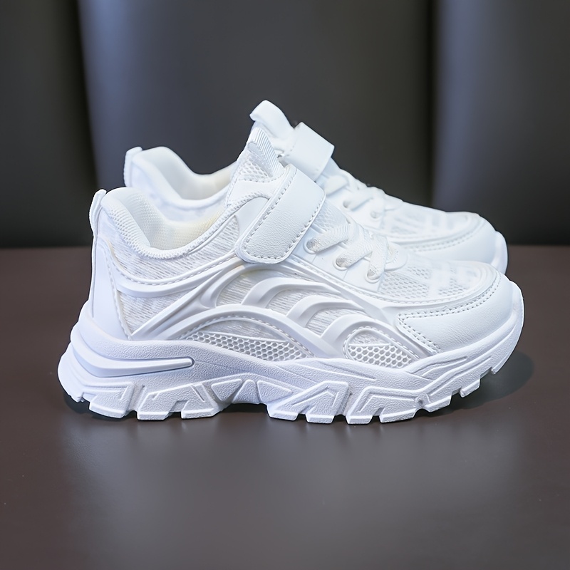 Zapatillas Blancas Casuales Transpirables de Moda para Niñas de Goma  y Cómoda, Antideslizantes, Perfectas para Deportes y Actividades Di