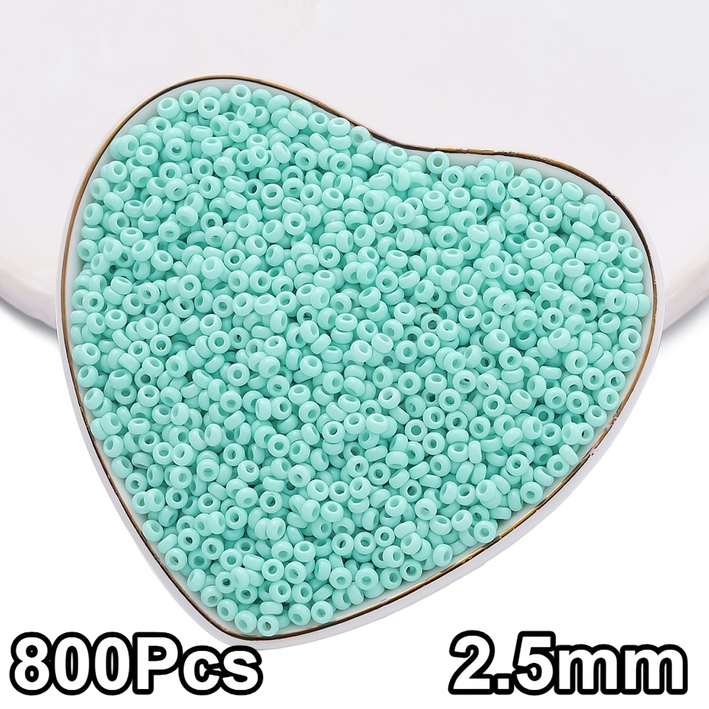 800pcs 2.5mm Multicolor Solid Color Glass Seed Beads