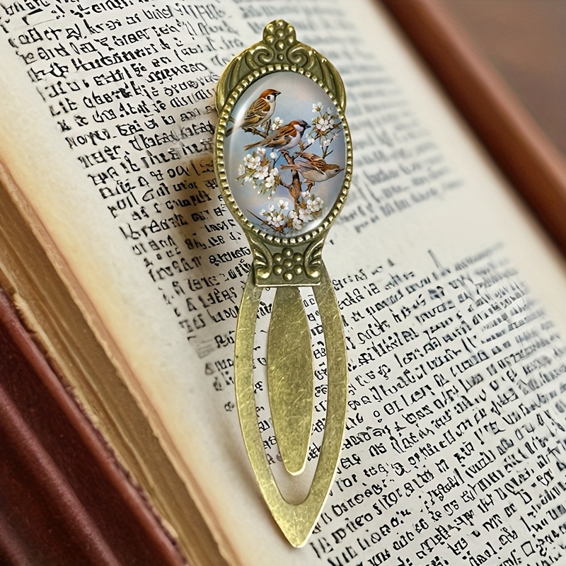 TEMU Spring Flowers And Birds Bookmark Book Enthusiast Gift