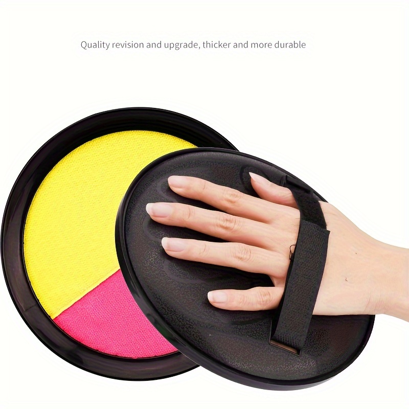 Kids Sticky Ball Game Set, 19cm Mixed Color Plastic Fly Disc with Suction Cup, Interactive Throw and Catch Toy for School and Family Fun Activities