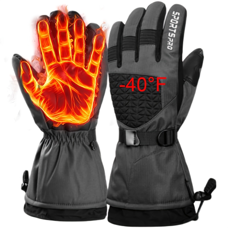 

Yobenki -40℉ Ski Gloves, Waterproof Touchscreen Snowboard Gloves For , Snow Gloves For Cold Weather, Knit Fabric, Hand Washable, Ideal For Christmas, Thanksgiving,